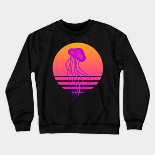 Retrowave Jellyfish Aesthetic Crewneck Sweatshirt